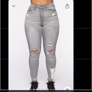 Grey Fashion Nova Jeans !!